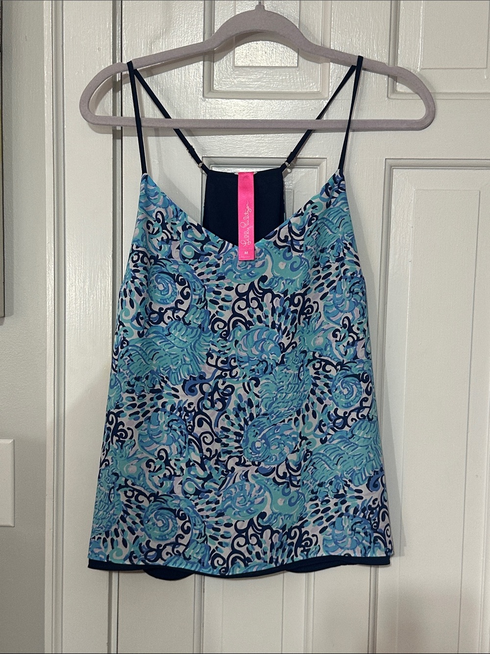 Lilly Pulitzer Dusk Tank top in the "Light Aqua Spritz" print size medium